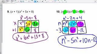 Algebra 7 2 Multiplying Polynomials Examples 4, 5
