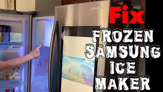 HOW TO FIX AND DEFROST A SAMSUNG FAMILY HUB ICE MAKER #diy