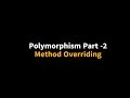 Java tutorial for beginners || Method Overriding in Java  || Runtime Polymorphism in Java ||