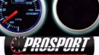 Prosport 52mm Mechanical Boost Gauge (Blue-White) - Maperformance.com