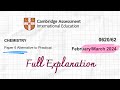 IGCSE Chemistry 2024 Paper 6 Fully Solved & Explained