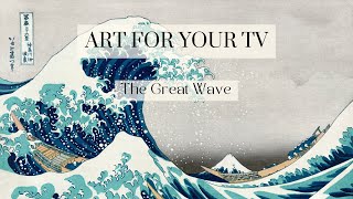 Antique Japanese The Great Wave Screensaver, 2 Hours NO MUSIC, Art for the TV, Asian Art Ambiance