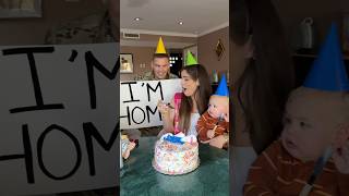 Soldier receives surprise pregnancy news when he returns home to meet son on wife's 30th birthday 🥹