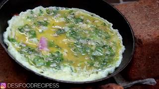 Indian Style Omlette - Egg Omlette - Anda Omlette - Double Omlette - Desi Food Recipes