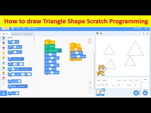 Scratch How To Draw Triangle Shape Scratch Programming Used Turn