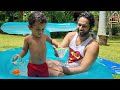 pool fun u0026 water activities for kids outdoor play for toddlers තාත්තයි පුතයි නෑවද සෙල්ලම් කෙරුවද