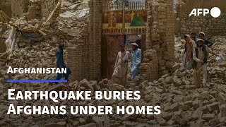 Deadly Afghanistan earthquake leaves people buried under their homes | AFP