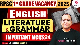 RPSC School Lecturer New Vacancy 2024 | RPSC School Lecturer English MCQs By Uday Sir