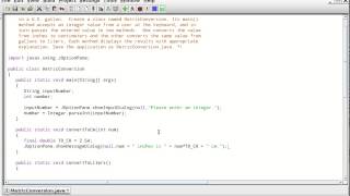 java chapter3 problem6 metric conversion