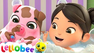 Bath Song | Lellobee by CoComelon | Sing Along | Nursery Rhymes and Songs for Kids