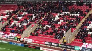 FANCAM: The Cobblers supporters at Rotherham United