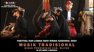 FESTIVAL DAN LOMBA SENI SISWA NASIONAL MUSIK TRADISIONAL 2024 di UPT SMPN 1 SRENGAT