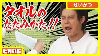 【世界一】タオルをカッコよくたたんでみた【洗濯物柔道 #3 / 闘牛演舞】