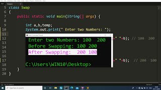 Java program to Swap Two Numbers | Learn Coding