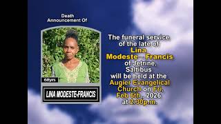 Lina Modeste-Francis ~ Short Obituary