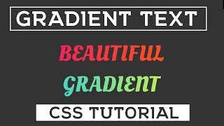 Gradient Text CSS | Pure CSS Tutorial