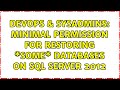 DevOps & SysAdmins: Minimal permission for restoring \*some\* databases on SQL Server 2012