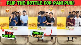 Unlimited Pani Puri Eating Challenge 😋 Funny Bottle Flip Game 😂  | Sahil Khan \u0026 Team | #panipuri