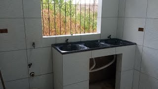 Vejam como ficou o lavador,da casa nova.depois que eu coloquei a cerâmica.