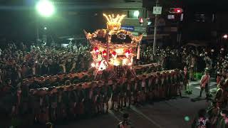 2022年（令和4年）播州姫路 魚吹八幡神社 秋祭り 本宮 高田交差点 三台練り@糸井