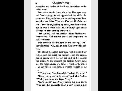 Charlotte S Web Chapter 1 Before Breakfast Youtube