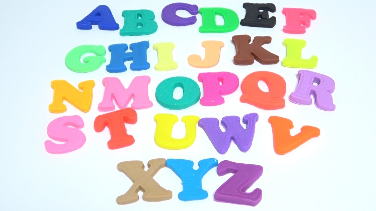 Learn Alphabet ABC With Color Play Doh Modelling Clay Finger Family ...