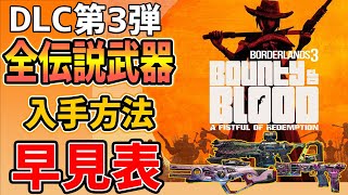 【Borderlands3】DLC第3弾 全レジェンダリー武器入手方法、ファームポイントまとめ！【ボーダーランズ３】