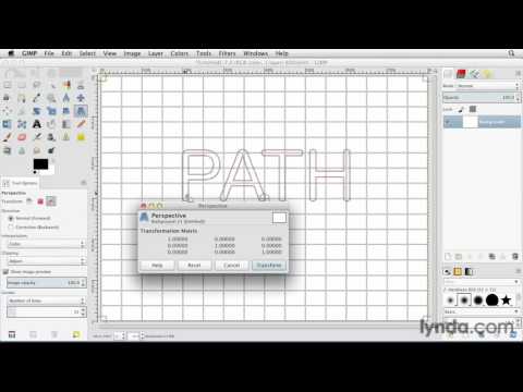 GIMP Essential Training - Converting Text to a Path GIMP Essential Training - Converting Text to a Path