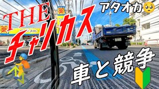 自転車専用通行帯で車と競争🥺DQNチャリカスにならない為の安全運転義務教えてやんよ🔰ロードバイク初心者/自転車教習所アタオカ老害更生パトロール