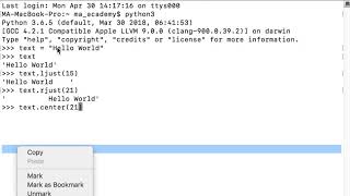 Aligning Text Strings - Part 1 - Python Recipe