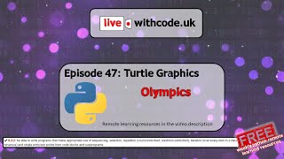 Olympic quotes (python turtle graphics): Episode 47 of live.withcode.uk