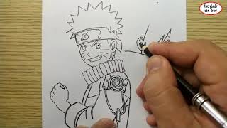 VERY EASY , How to draw naruto , manga from japan / learn drawing academy