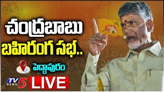 LIVE: చంద్రబాబు బహిరంగ సభ | Chandrababu Public Meeting | Peddapuram | TV5 News Digital