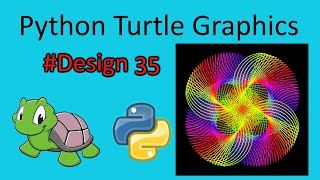 python turtle graphics tutorial || #design35 || Python graphics