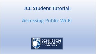 JCC ST Tutorial: Accessing Wi-Fi