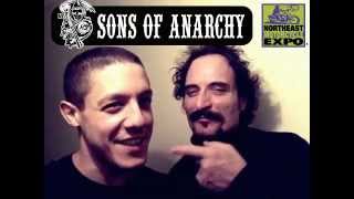 SOA stars Kim Coates (Tig) \u0026 Theo Rossi (Juice) Welcome you to the Northeast Motorcycle Expo!