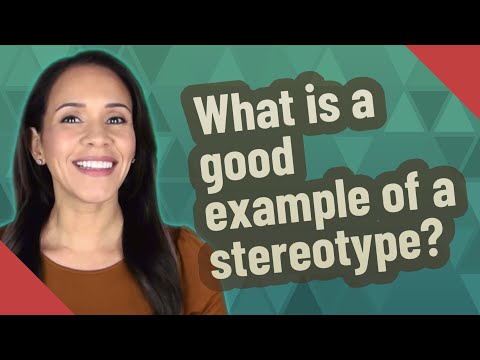 Which of the following is an example of a stereotype?