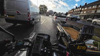 Rider's POV #15 How to filter in London | Raw Uncut | NC700X G.P.R Exhaust Sound