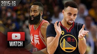 Stephen Curry vs James Harden DUEL Highlights (2016.02.09) Warriors vs Rockets - SICK!