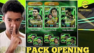 PACK OPENING AO VIVO Romario,denilson e zico no eFootball 2025 Mobile