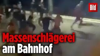 Schalke-Hooligans jagen Rot-Weiss-Essen-Fans
