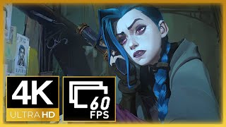 Arcane: Season 2 | Jinx Meets Isha | Jinx Introduction Scene (4K 60FPS) (Remastered)