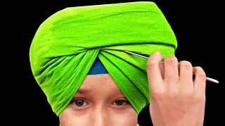 ਸੈਮੀ ਪਟਿਆਲਾ ਸ਼ਾਹੀ ਪੱਗ, how to tie semi patiala shahi pagg easy way @THEROYALTURBAN0048