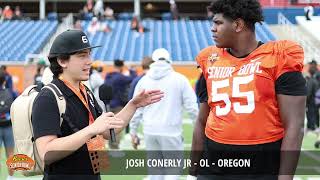 Josh Conerly Jr. Interview | Senior Bowl | Oregon, OL