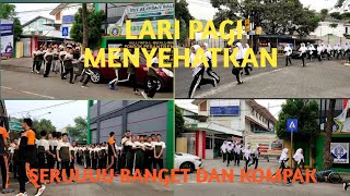 Lari pagi hari Jum'at Santri Pondok Pesantren Modern Al-Ihsan Baleendah Bandung