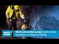 WEDA submersible pumps enable critical operations at Zinkgruvan Mining