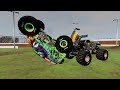 Grave Digger vs Max-D Monster Truck Head-to-Head Crash Test | BeamNG Drive