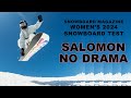 2024 Salomon No Drama Review - Snowboard Magazine 2024 Women's Board Test