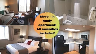 FULLY FURNISHED APARTMENT TOUR | Move - In Ready Apartment in Saskatoon