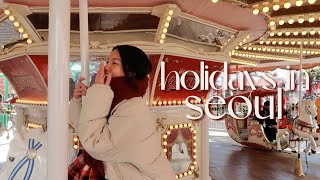 holiday season in seoul 🎄 christmas date, jamsil christmas market, secret santa 🎅